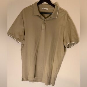 Zara Men's Beige Polo Shirt
